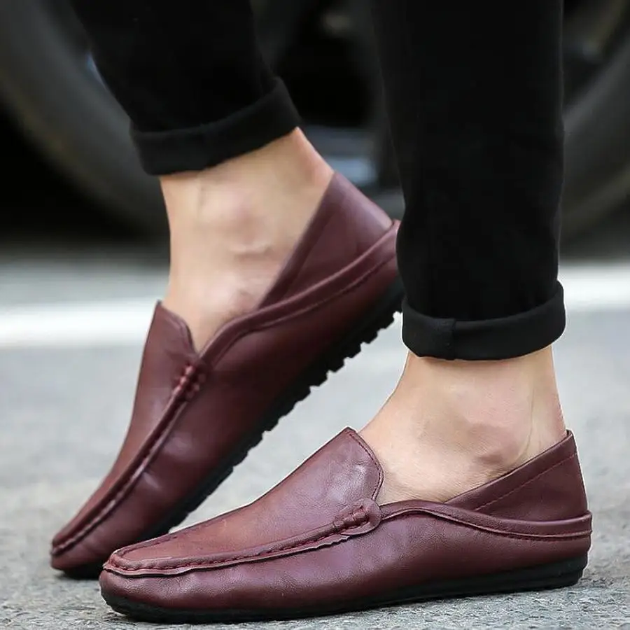 

Men Casual Shoes Moccasin Loafers Tenis Masculino Adulto Handmade Slip on Flat Boat Shoes Male Footwear Calzado De Hombre