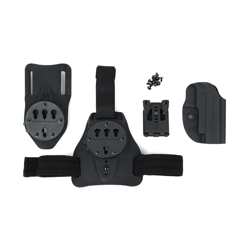 

G17 Kydex Holster Set G17 gun use leg plate and waist belt using Three purposes of base plate QD
