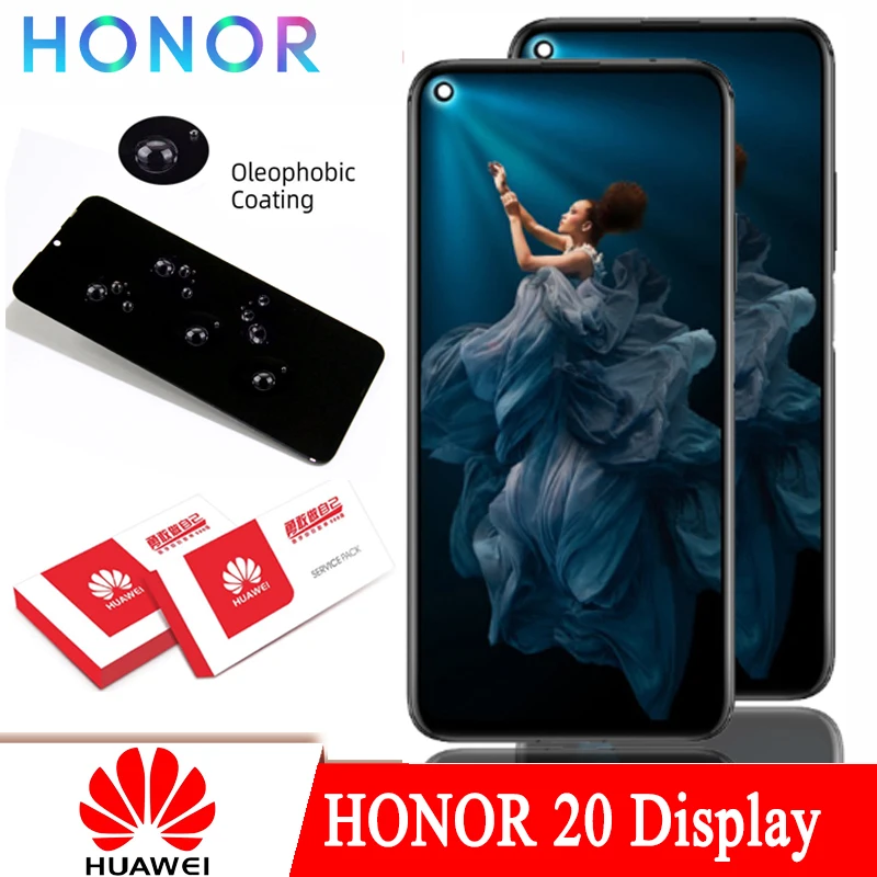 100% Оригинальный 6 26 ''ЖК дисплей с рамкой для Huawei Honor 20 YAL L21 сенсорный экран