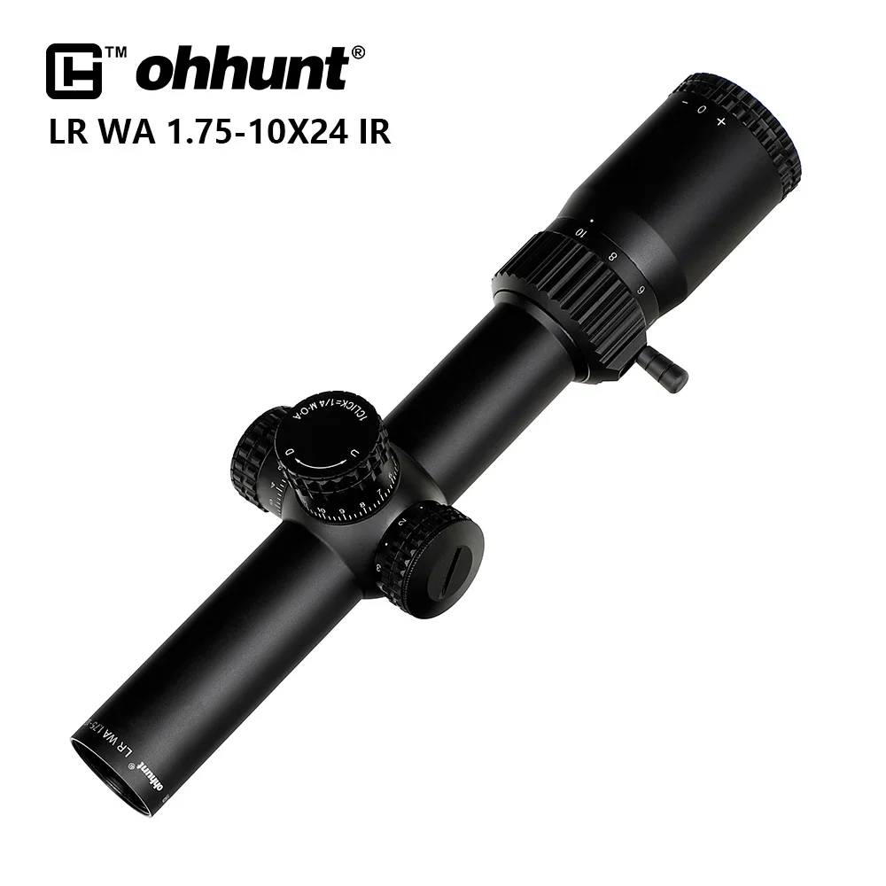 Not Include Rings Ohhunt LR WA 1,75-10X24 ИК Компактный Охотничий Прицел Тактическое Стекло Травленая Сетка С Красной Подсветкой Башни Замок Сброс Прицел - Цвет: Not Include Rings