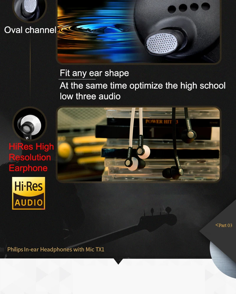 Оригинальные Наушники Philips Tx1 с высоким разрешением HIFI fever наушники ухо наушники с шумоподавлением для S9 S9 Plus Note 8