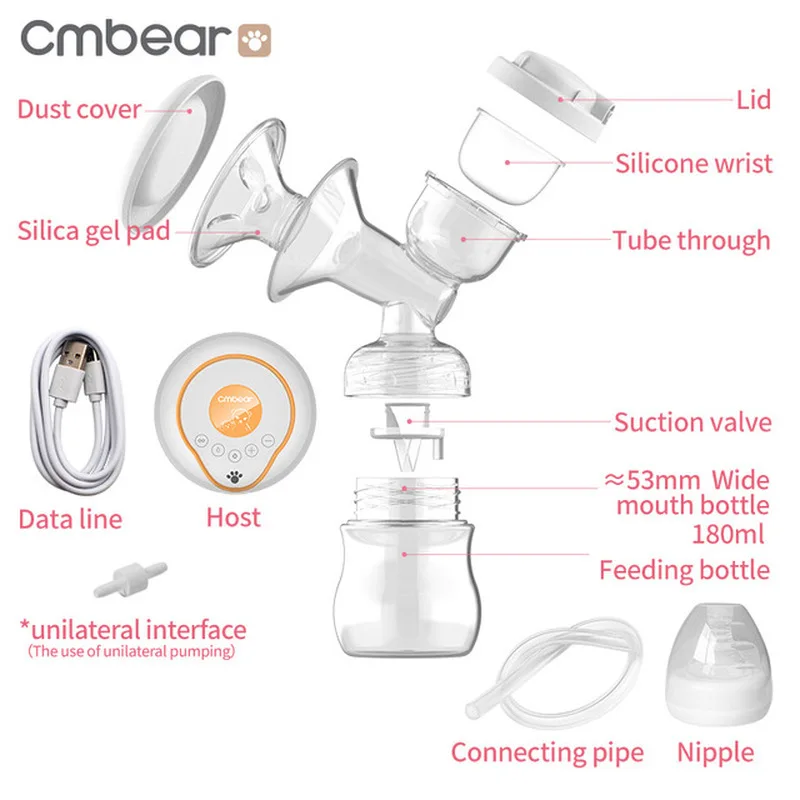 Cmbear большая присоска USB Электрический молокоотсос Кормление грудью передовая