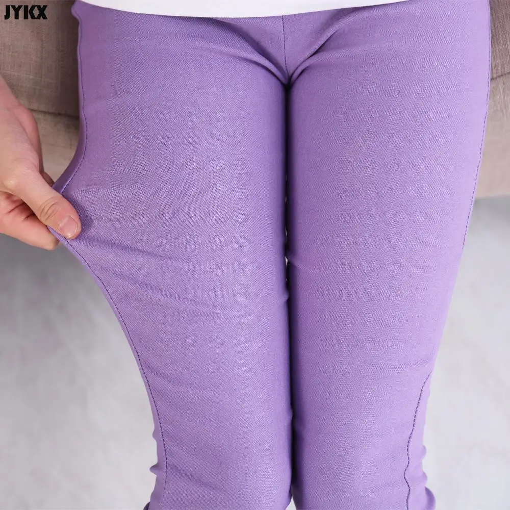 Для девочек Штаны летние штаны яркого цвета Пять штанов стрейч Колготки узкие