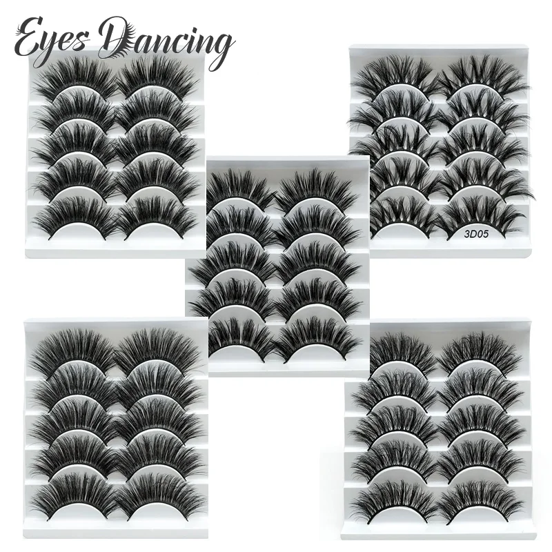 Глаза Танцы 10 пар в комплекте Носки для 3D норковые ресницы крест накрест Длинных