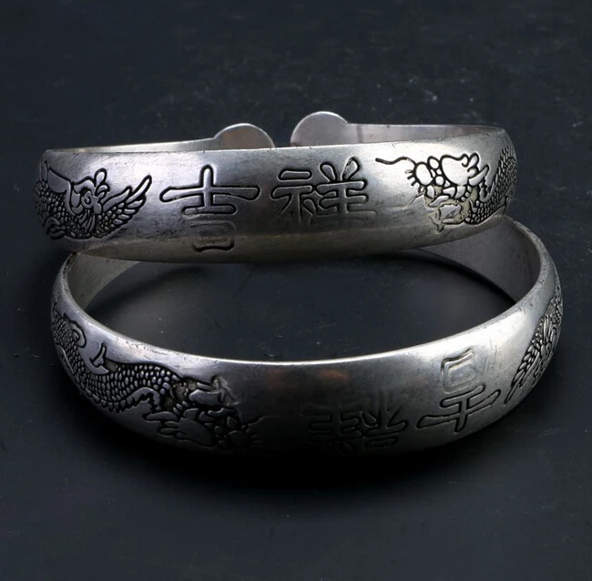 913 + Miao Серебряный старинный ручной браслет Longfeng | Украшения и аксессуары