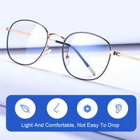 fashion alloy frame glasses anti blue ray and anti radiation round spectacles full rim unisex new arrival hot selling