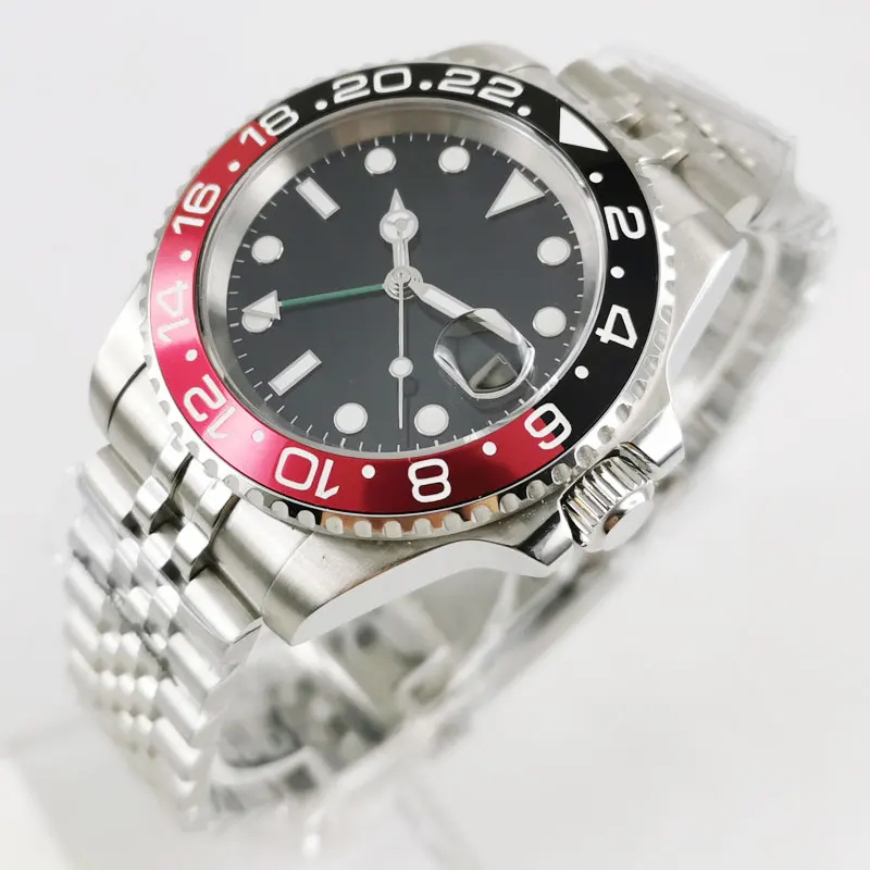 Мужские автоматические наручные часы 40 мм с стерильным циферблатом и сапфировым