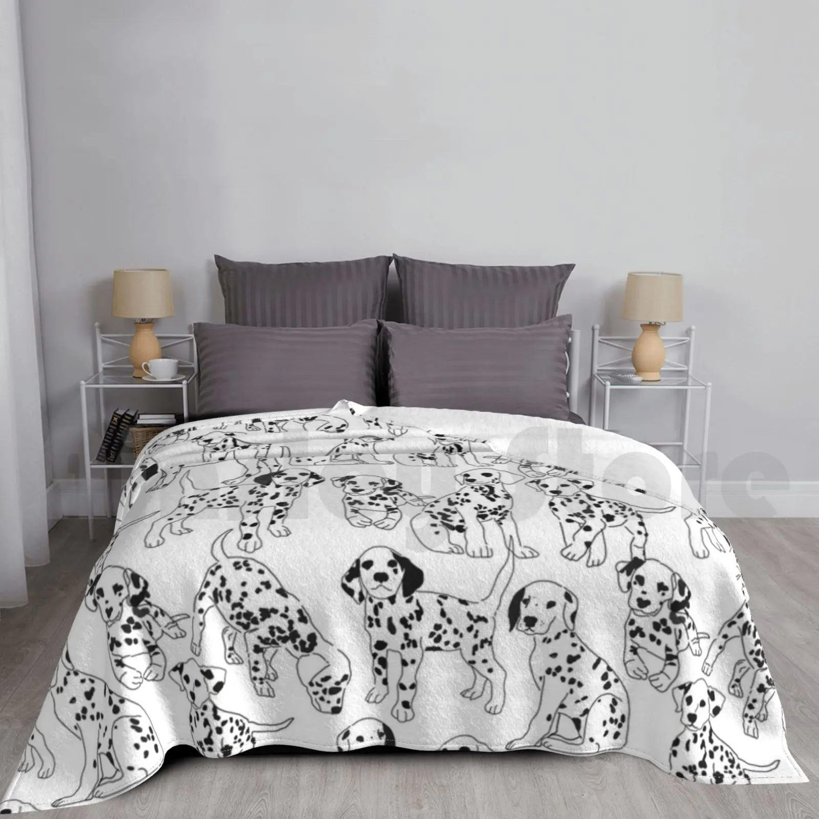 

Праздничное одеяло далматинвечерние тематики для дивана-кровати для путешествий с собакой-Далматинской тематикой, щенком, любимыми собака...