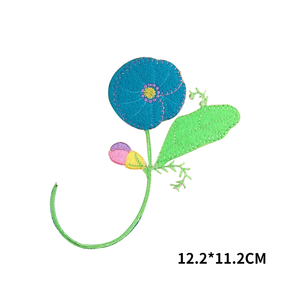 Патчи с цветочным рисунком подсолнуха лотоса аппликация для вышивки утюгом