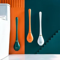 no dead corners household toilet brush wall mounted creative automatic opening and closing light luxury silicone toilet brush