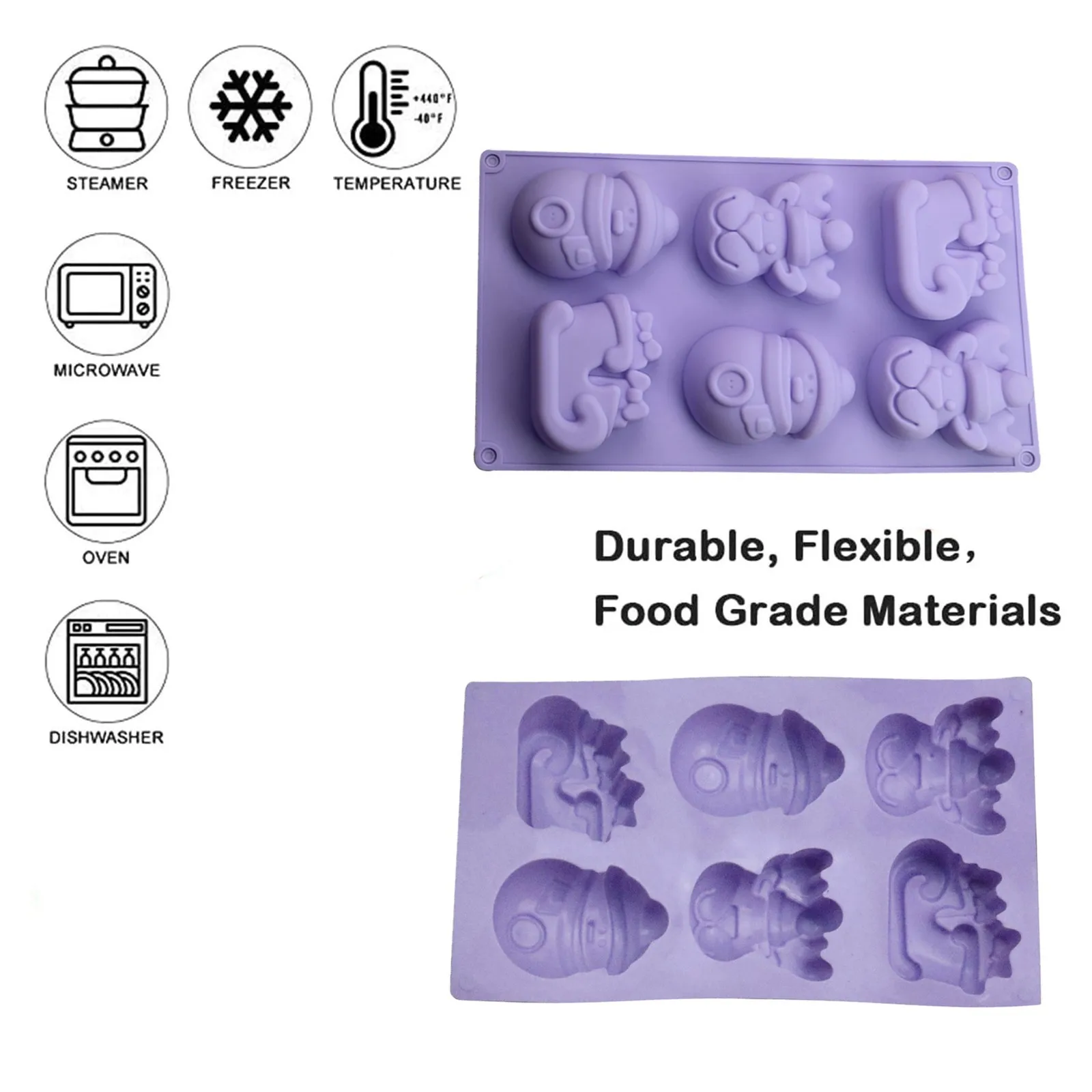 

Mold Christmas Series Silicone Mold 3D Chocolate Mold DIY Non Stick Fondant Patisserie Candy Mould Cake Decorating Tools