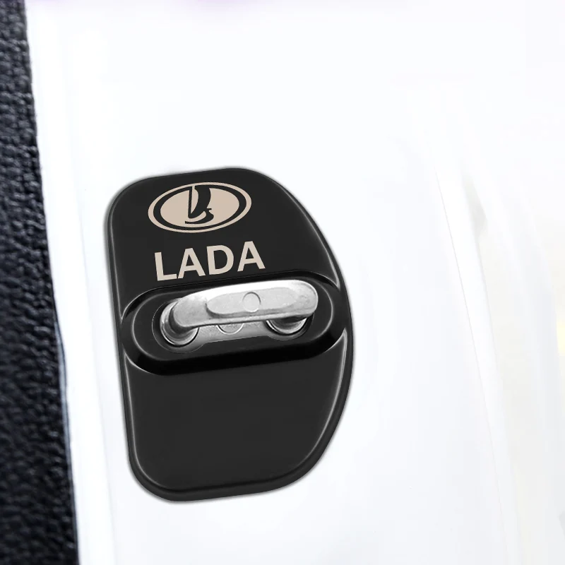 

4x car door lock cover accessories for Lada Vesta Niva Kalina Xray Priora Granta Largus Samara 2110 door protective case