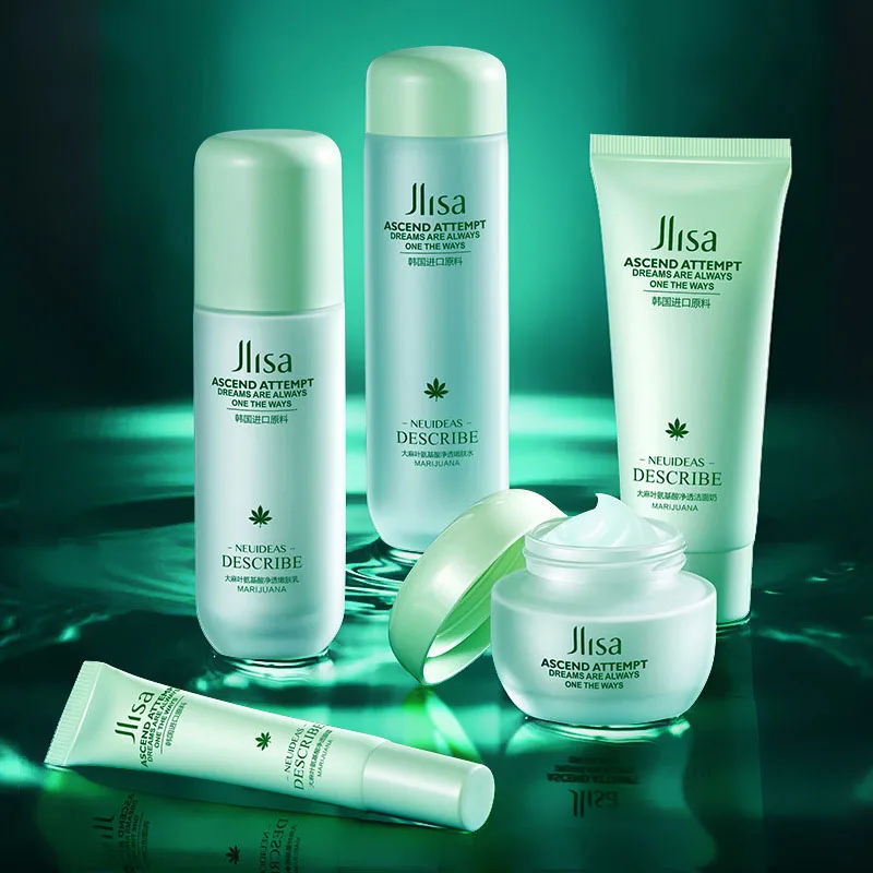 

Amino Acid Skin Care Kit With Box Facial Cleanser Toner Essence Lotion Face Cream Moisturizing Refreshing Repairing Skincare Set