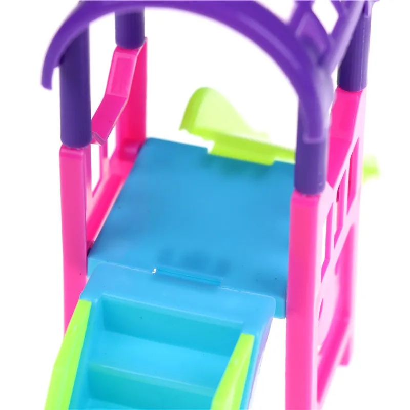 

1Set Girl Play House Doll Amusement Park For 10CM Doll Slide Amusement Park Slide Swing Accessories Doll Toy Accessories