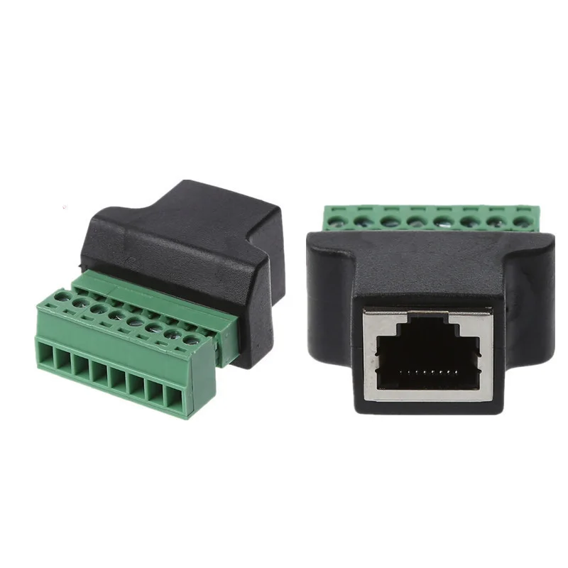 1 шт. Ethernet RJ45 разъем для винтовой клеммы 8 Pin цифровой адаптер видеорегистратора |