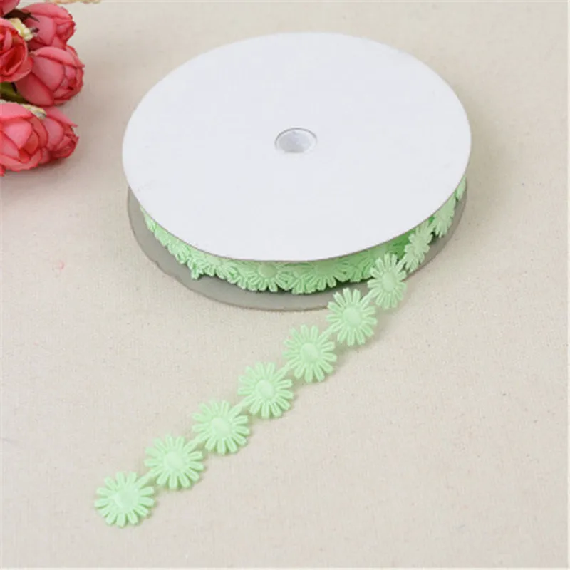 Цветной Цветок тисненый пояс тесьма сплошной цвет кружева Подарочная коробка