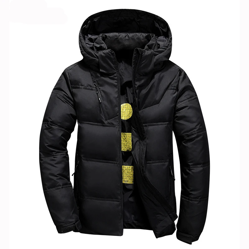 Brand Winter Jacket Men White Duck Down Parkas Jacket Men's Thick Warm Parka Jacket Overcoat Hooded Warm Parkas MWM098