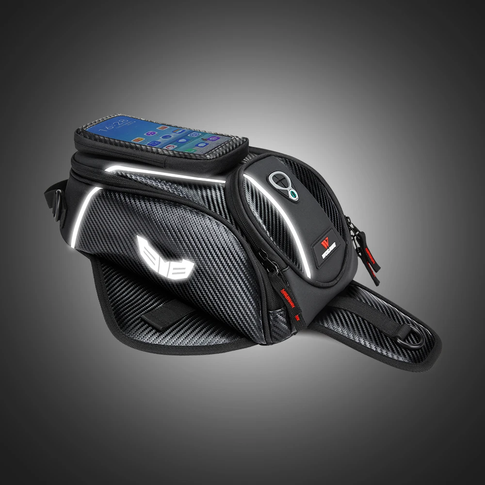 WOSAWE Strong Magnetic Motorcycle Oil Tank Bag GPS Navigation Waterproof Motorbike Single Shoulder Backpack Luggage | Автомобили и
