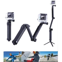 foldable 3 way grip waterproof monopod selfie stick for gopro hero 9 8 7 5 6 4 3 sj xiaomi yi action camera tripod accessories