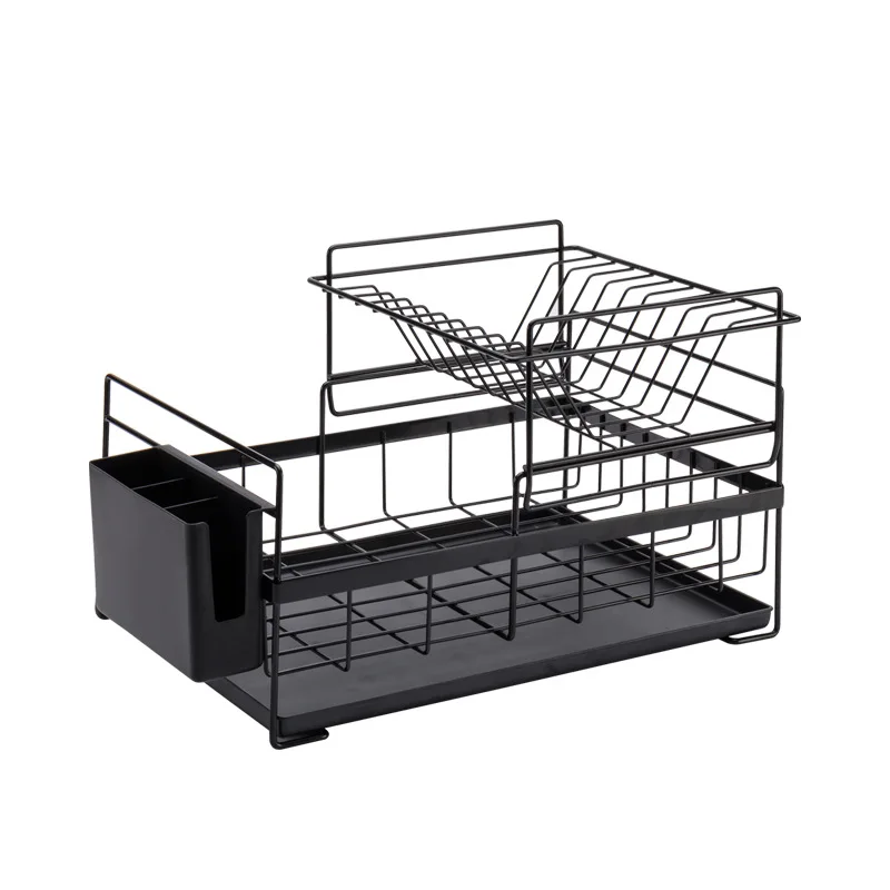 

Double-layer dish drain rack Kitchen multi-layer racks Large-capacity drain dish rack storage rack