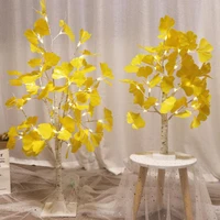 60cm 24 led ginkgo tree lamp warm white decorative lights for christmas party decoration
