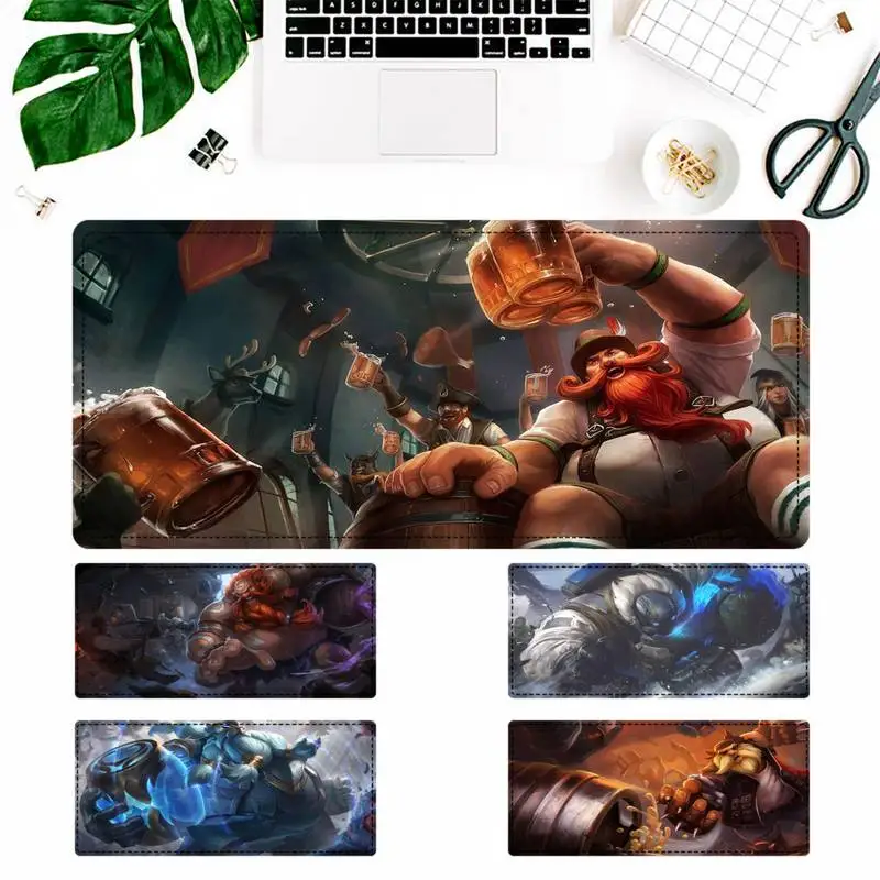 

Desk Mat LOL Gragas Mouse Pad Gamer Keyboard Maus Pad Desk Mouse Mat Game Accessories For Overwatch