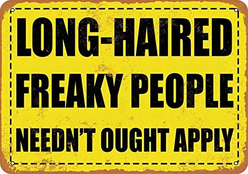 

Металлический знак 8x12, длинношерстные волнующие люди, не нужно применять, винтажный Настенный декор, домашний декор