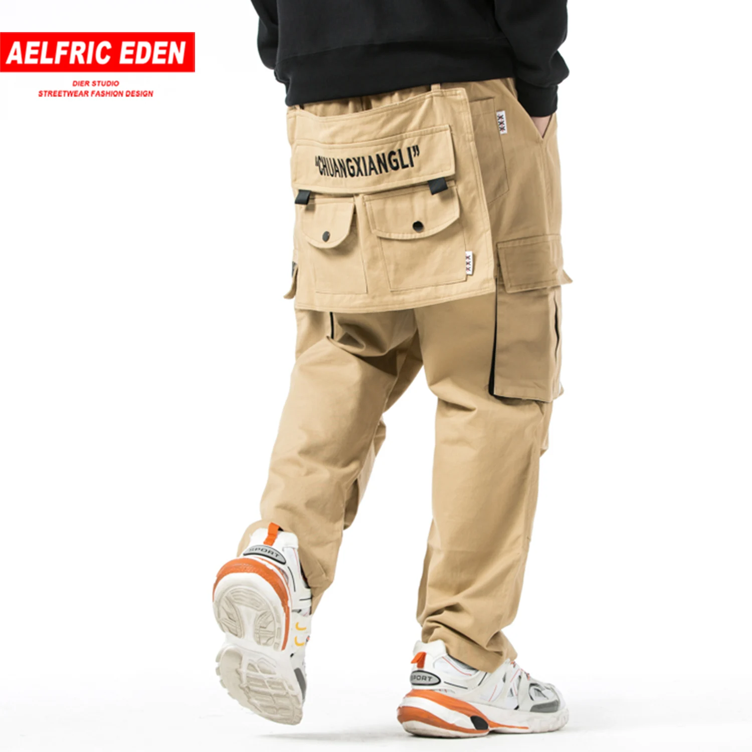 Aelfric Eden хип-хоп штаны карго с карманами мужские 2019 модные уличные брюки Харадзюку