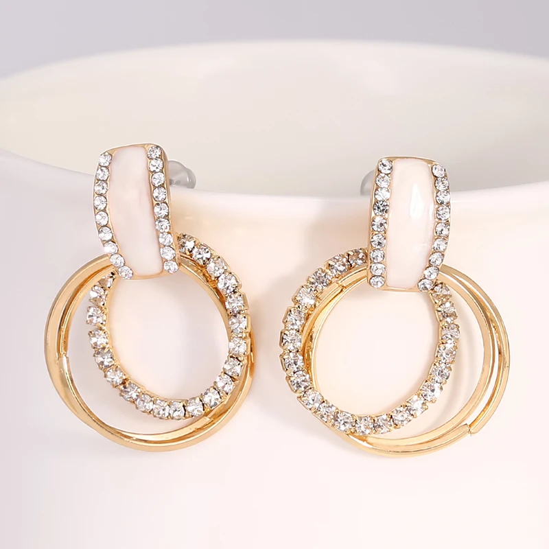 Классические Акриловые Модные женские блестящие серьги-гвоздики серьги модное