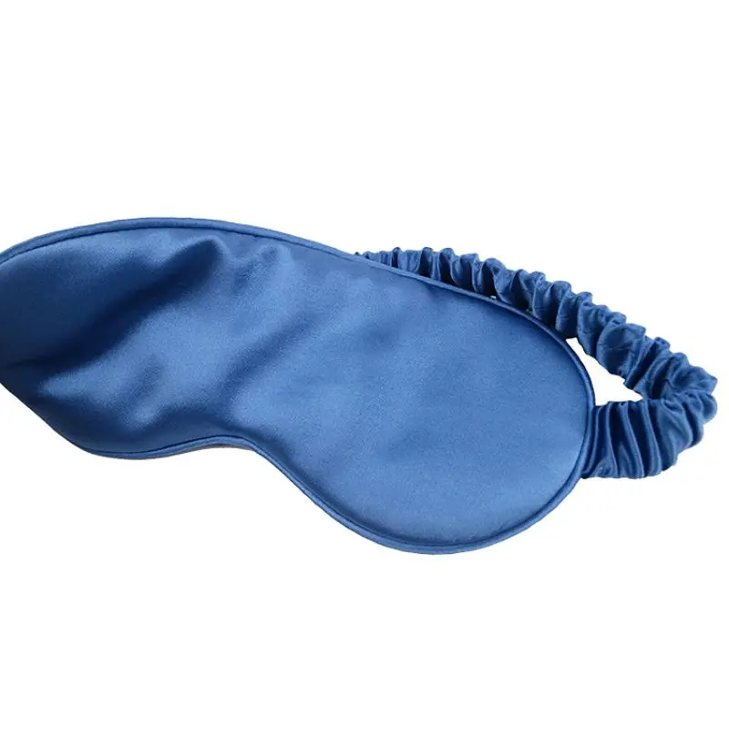 Шелковая маска для глаз чистый цвет мягкая сна женщин и мужчин безвредная кожи