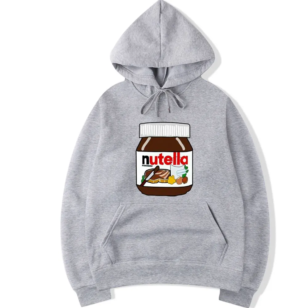 Nutella милый значок для мужчин/женщин толстовки пары Повседневный стиль печати балахон хип хоп осень зима флисовые кофты с капюшоном спортивные костюмы
