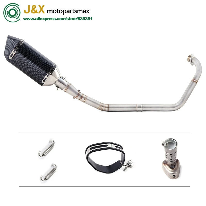 

Motorcycle Full Exhaust System Escape Slip On For yamaha YZF R15 MT15 MT-15 2008-2017 Middle Link Pipe Muffler DB-Killer