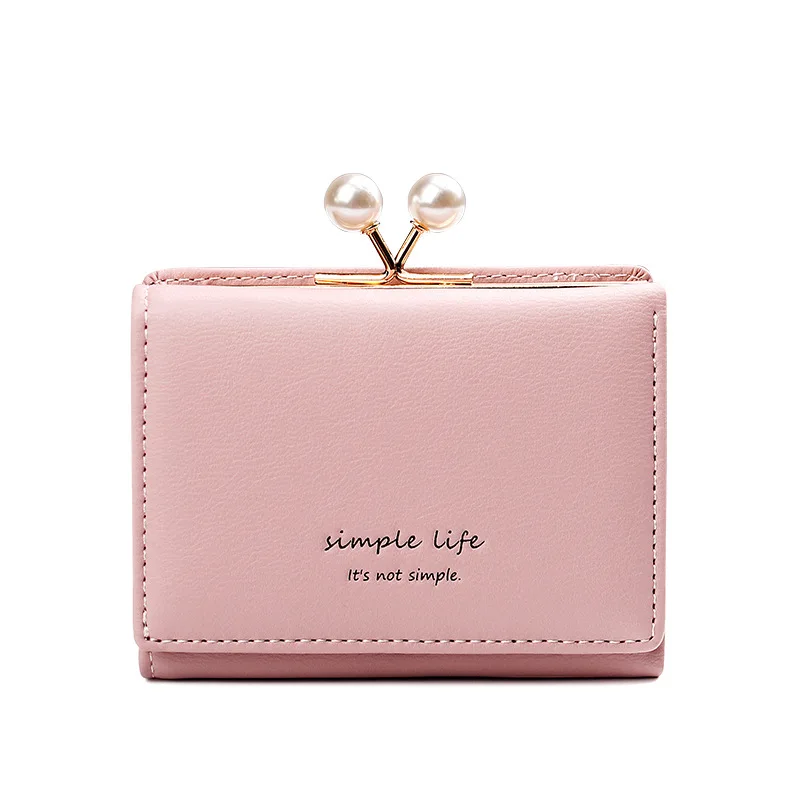 Фото Короткий кошелек для женщин милый Многофункциональный маленький бумажник с