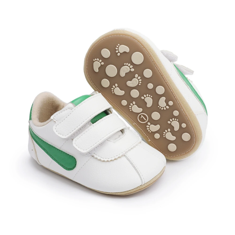 

Newborn Baby Boys Girls Leather Sneakers Soft Rubber Sole Infant Moccasins Anti-Slip Toddler Shoes