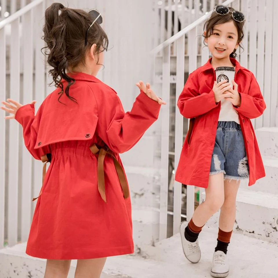 Одежда для девочек 3 цвета Новинка 2019 года весеннее Детское пальто осенние