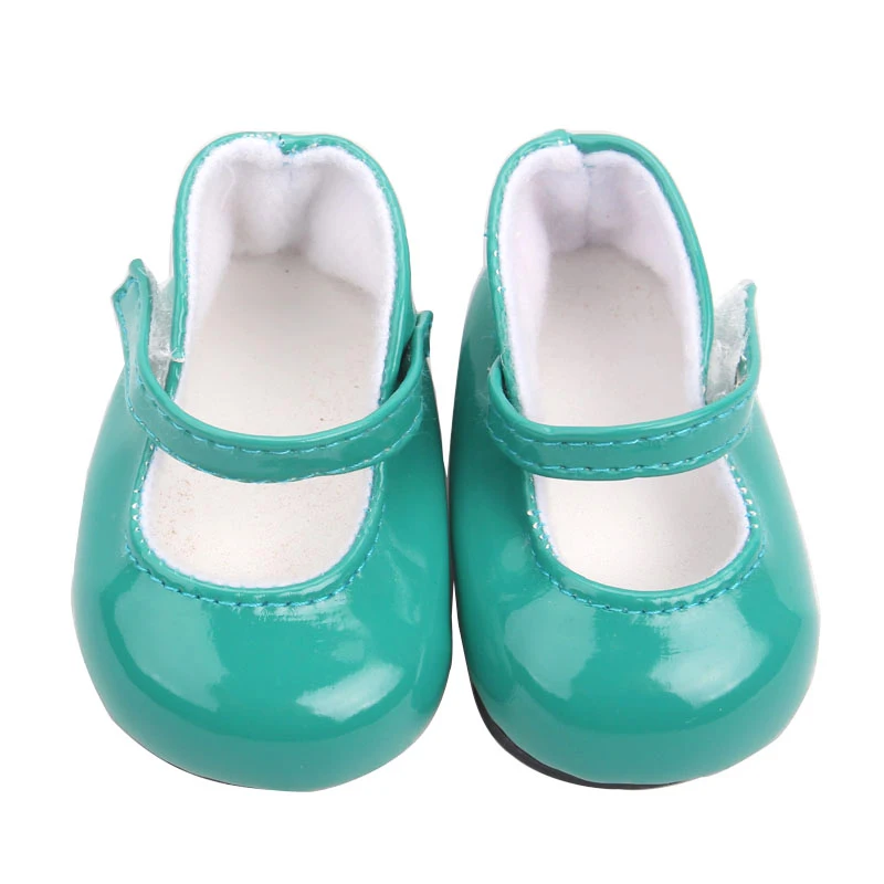 18 дюймовые куклы для девочек, обувь с круглым носком, искусственная кожа, обувь для принцессы, американская обувь для новорожденных, детские игрушки, размер 43 см, детские куклы s9 - Цвет: Многоцветный