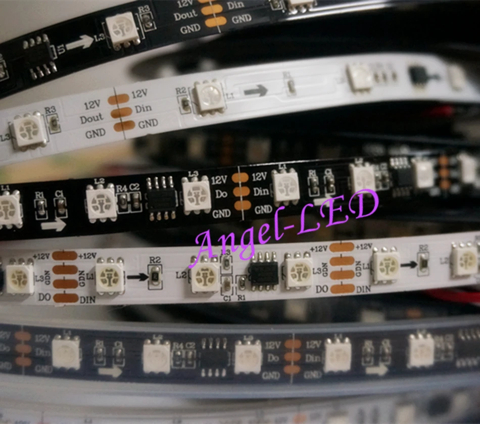 Светодиодная лента ws2811 5050 SMD RGB 5 м/рулон 12 в пост. Тока 1 ic УПРАВЛЕНИЕ 3 светодиода