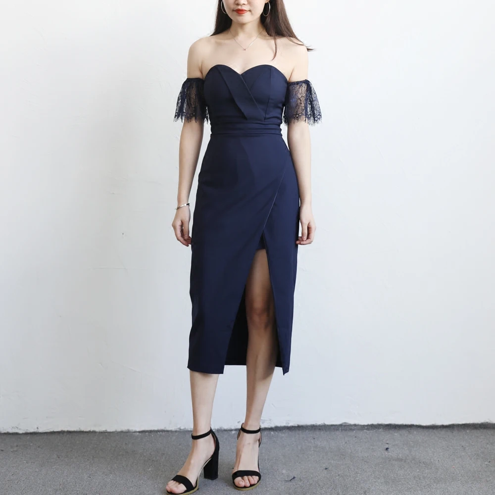 Красивые модные кружевные платья с открытыми плечами сексуальное платье