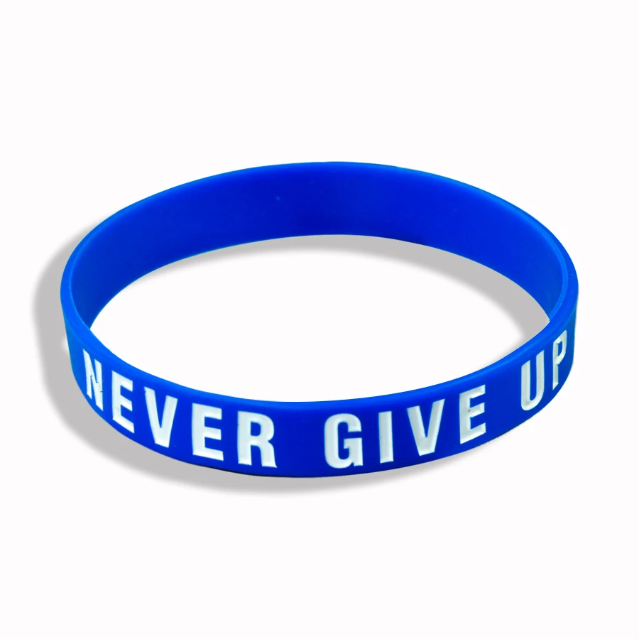 

"The Road to Dreams" "Never Give Up" Inspirational Inspirational Silicone Rubber Bracelet Elastic Band Bracelet Gift