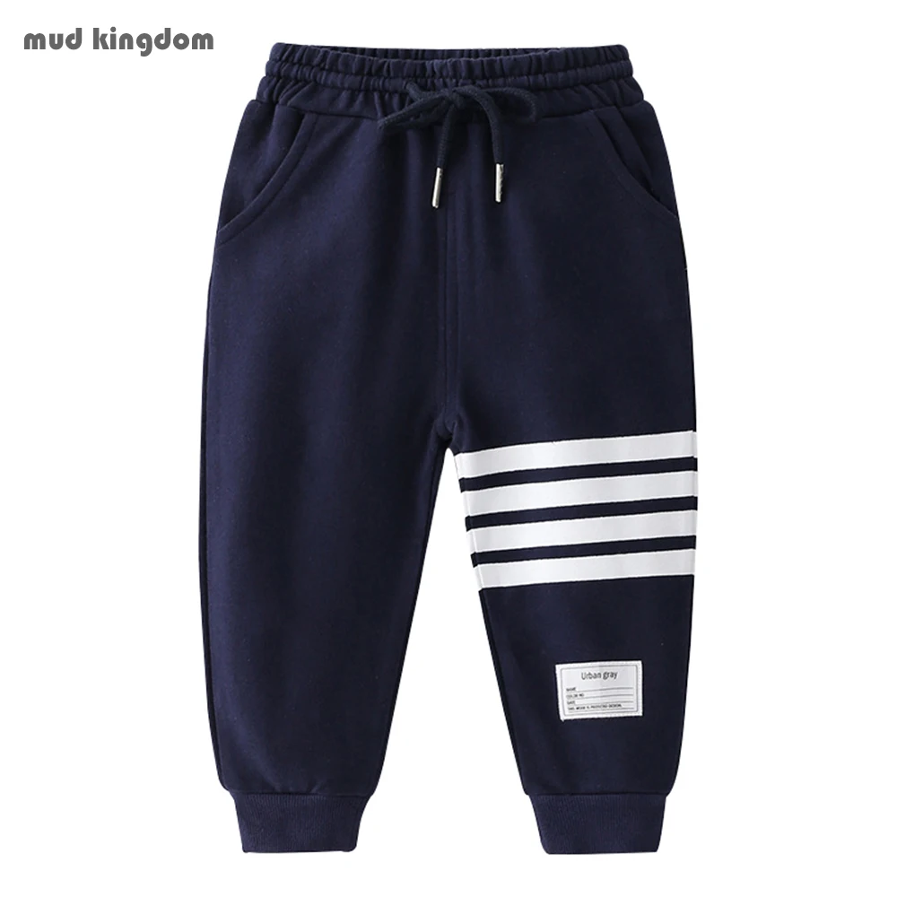 

Mudkingdom Boys Jogger Pants Fashion Cotton Drawstring Trousers Casual Boys Pants Winter Kids Clothes