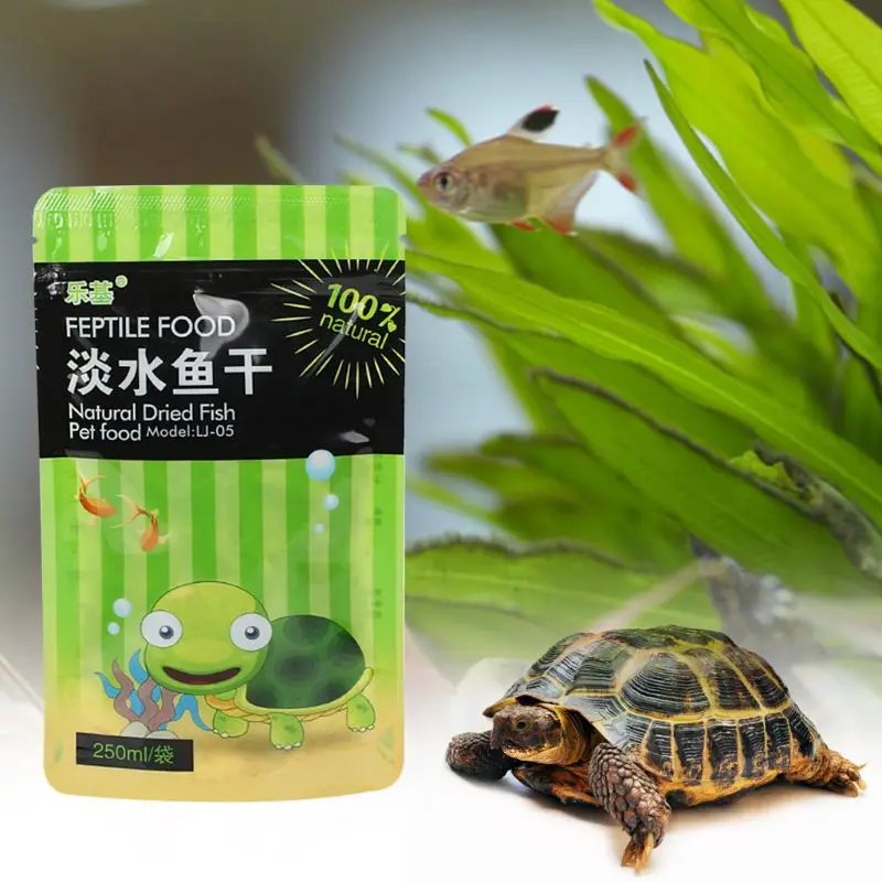 

250ml/bag Turtle Food Feed Sticks Granules Dried Fish Shrimp Bread Worms Reptile Aquarium Terrapin Tortoise Food