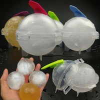 4pcs round ice sphere mold plastic diy ice ball tray mold whiskey ice maker tool