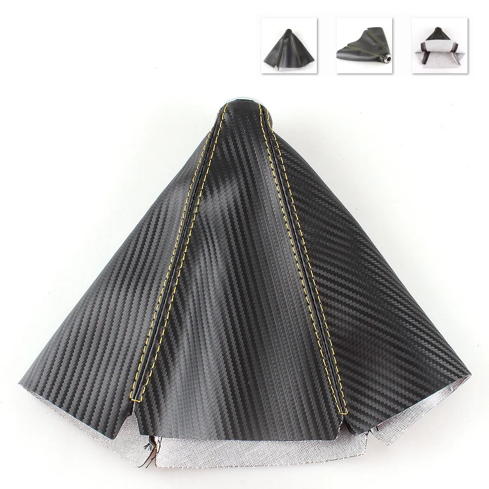 Универсальная автомобильная желтая линия из искусственной кожи углеродное