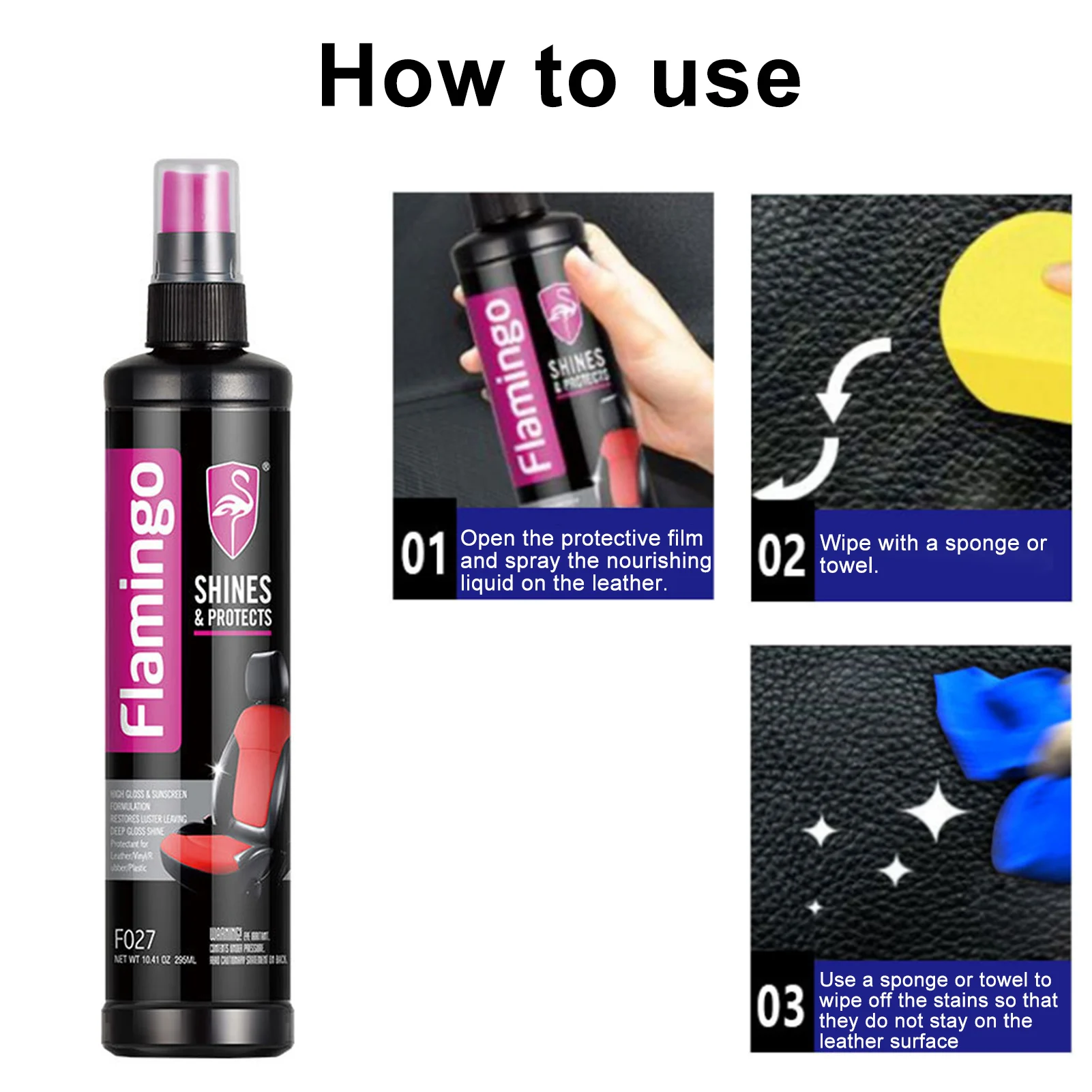 

Home Sofa Cleaning And Polishing Refurbishment Agent 295ML Car Interior Leather Polishing Protectant Car Interior Products