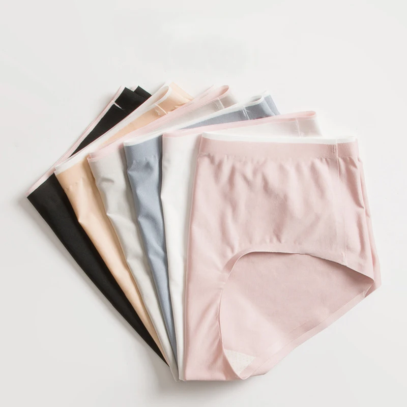 

Satin Panties Ice Silk Seamless Briefs Women Underwear For Girl Ladies Cotton Crotch Solid Breathable Underpants Sexy Lingerie