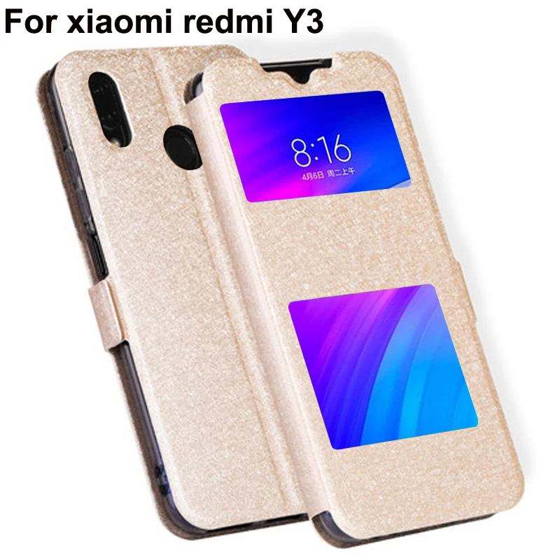 Для xiaomi redmi Y3 чехол на переднее окно подставка обложка заднюю панель из