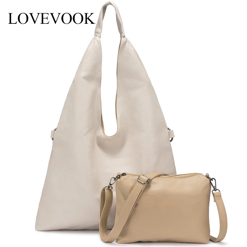 LOVEVOOK женские сумки через плечо для 2019 большие вместительные Набор сумок 2 шт