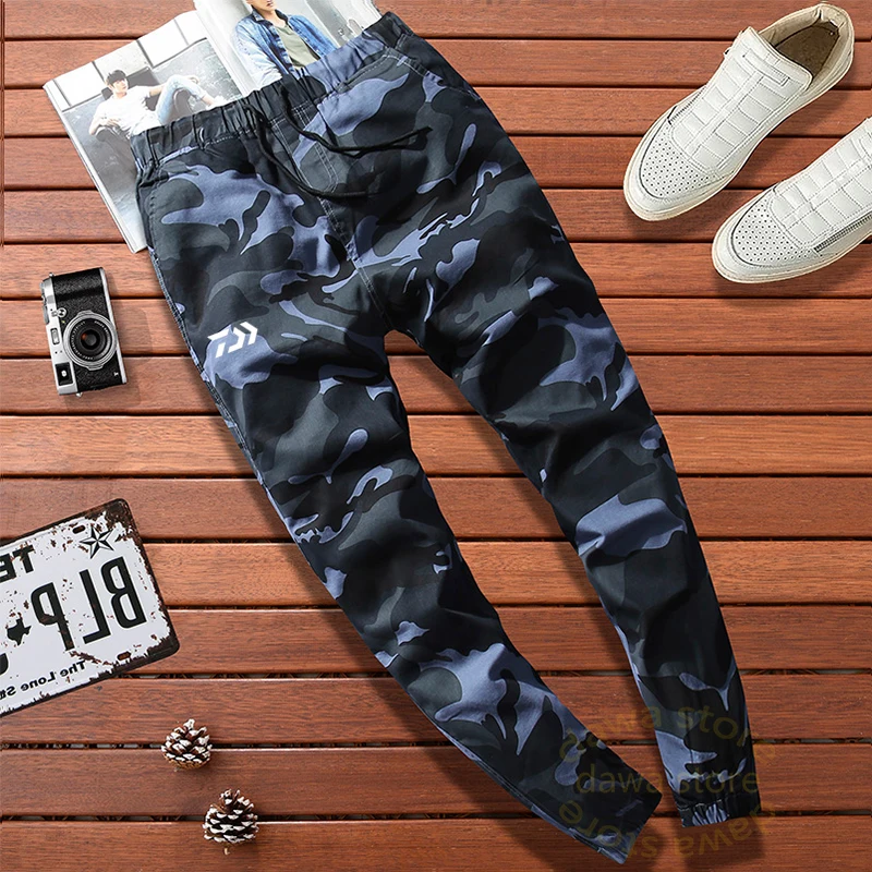 Брюки мужские камуфляжные с кулиской дышащие для рыбалки охоты повседневные