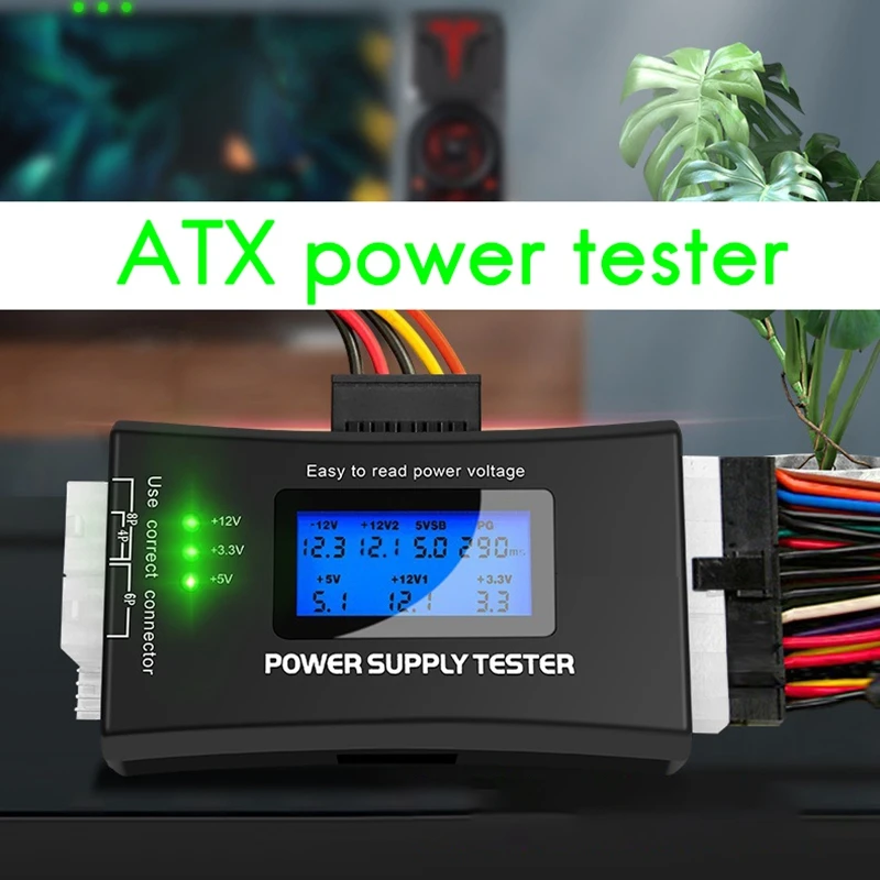 

Computer Mainframe Power Supply Tester ATX BTX ITX TFX Power Supply LCD Liquid Crystal Display Case Power Supply Tester
