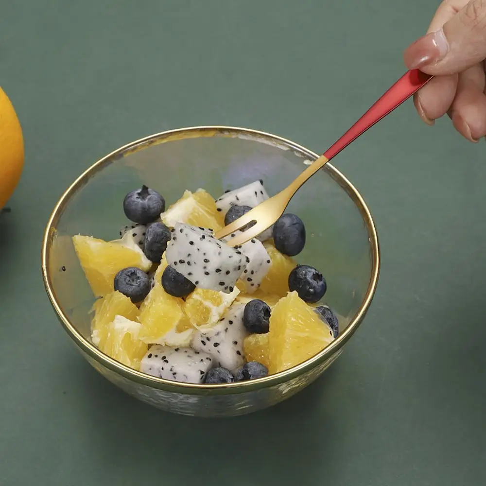 

Fruit Fork Luxury Stainless Steel Gold Cake Dessert Forks Lovely Mini Fork Used For Cake in Party Snail Fork Restaurant